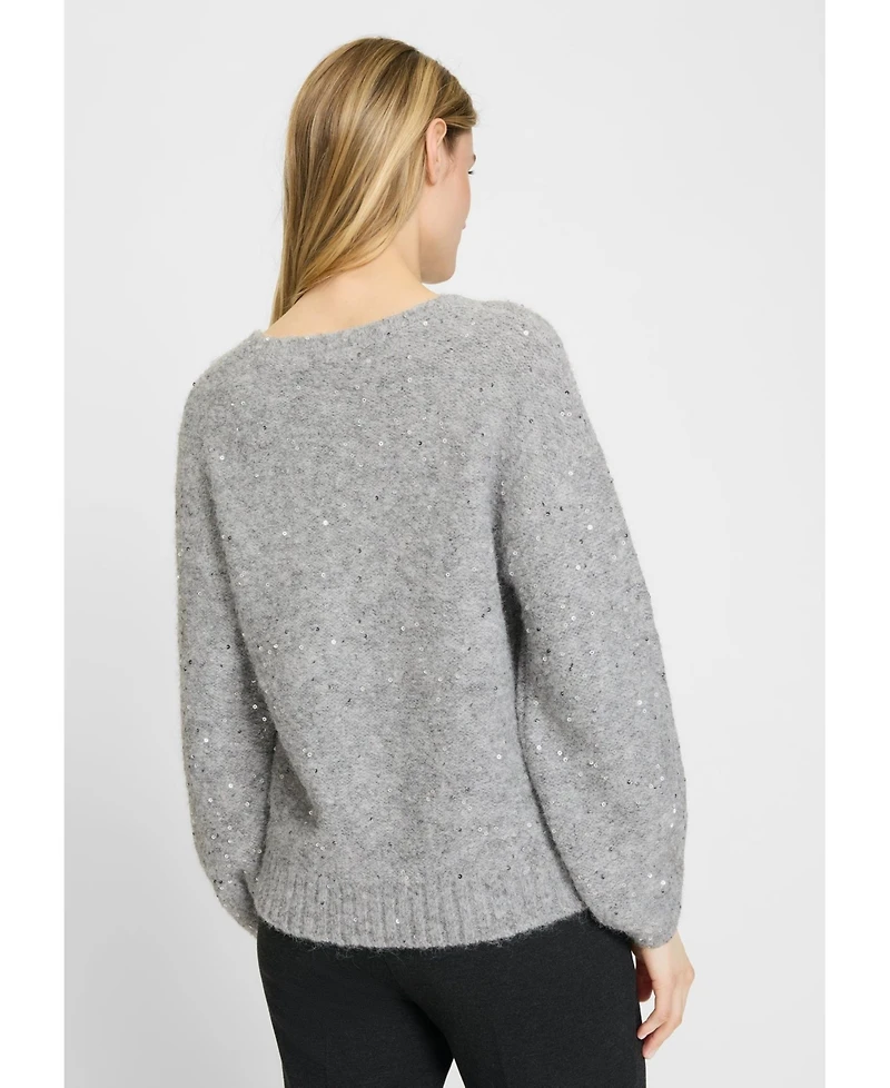 Olsen Women's Embellished Blouce Sweater