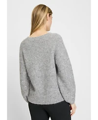 Olsen Women's Embellished Blouce Sweater