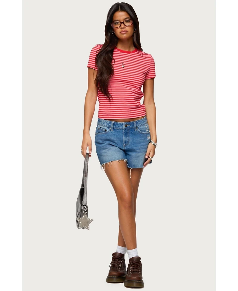Edikted Women's Nessie Striped T Shirt
