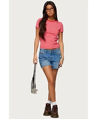 Edikted Women's Nessie Striped T Shirt