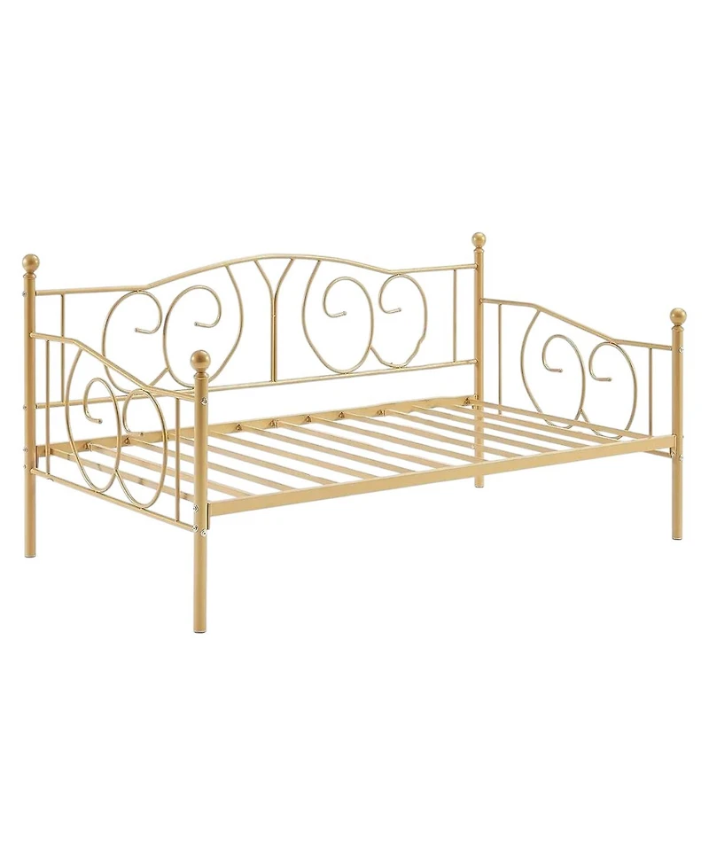 Slickblue Decorative French Country Daybed Frame in Metal for Living Room or Bedroom