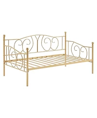 Slickblue Decorative French Country Daybed Frame in Metal for Living Room or Bedroom