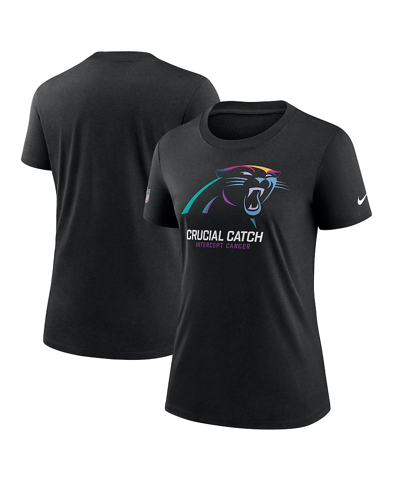 Nike Women's Black Carolina Panthers 2024 Nfl Crucial Catch Tri-Blend T-Shirt