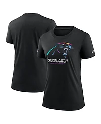 Nike Women's Black Carolina Panthers 2024 Nfl Crucial Catch Tri-Blend T-Shirt