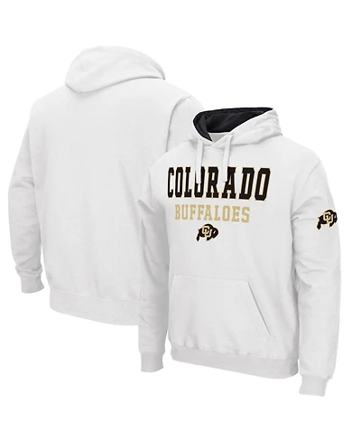 Colosseum Men's White Colorado Buffaloes Sunrise Pullover Hoodie
