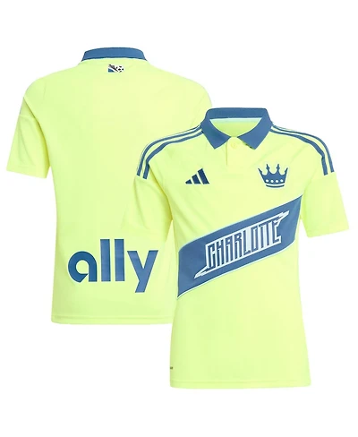 Adidas Big Boys and Girls adidas Yellow Charlotte Fc 2025 Third Replica Jersey