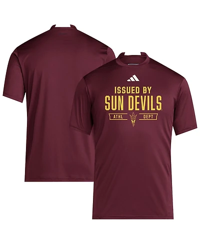 Adidas Men's Maroon Arizona State Sun Devils 2025 Training Performance Team T-Shirt