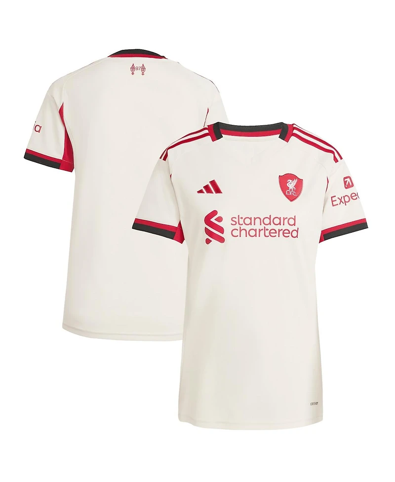 Adidas Women's White Liverpool 2025/26 Away Replica Jersey