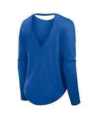 Fanatics Women's Royal Florida Gators Training Camp Core Long Sleeve V-Neck Fashion T-Shirt