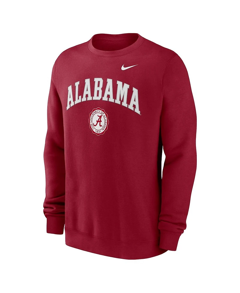 Nike Men's Crimson Alabama Tide Arched Seal Pullover Sweatshirt