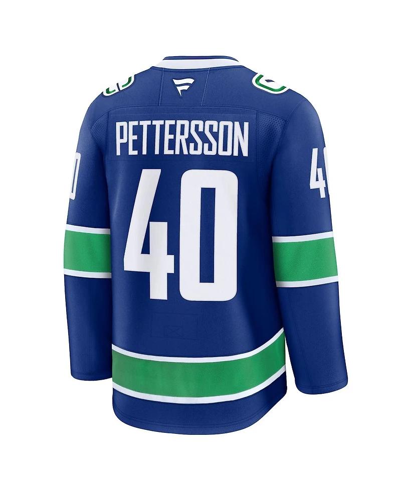 Fanatics Men's Elias Pettersson Blue Vancouver Canucks Home Premium Jersey