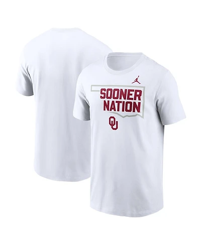 Jordan Men's White Oklahoma Sooners Campus Local T-Shirt