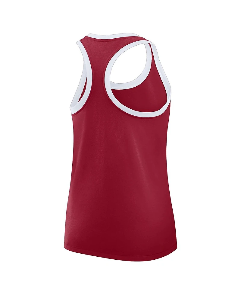 Jordan Women's Crimson Oklahoma Sooners Primetime Racerback Tri-Blend Tank Top