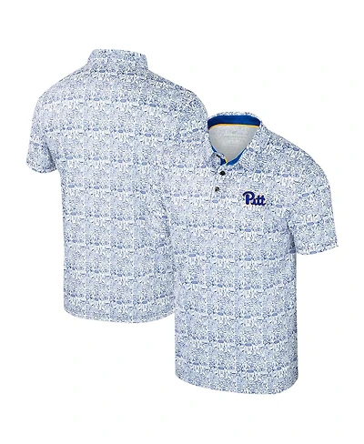 Colosseum Men's Royal Pitt Panthers It's Time Allover Print Polo Shirt