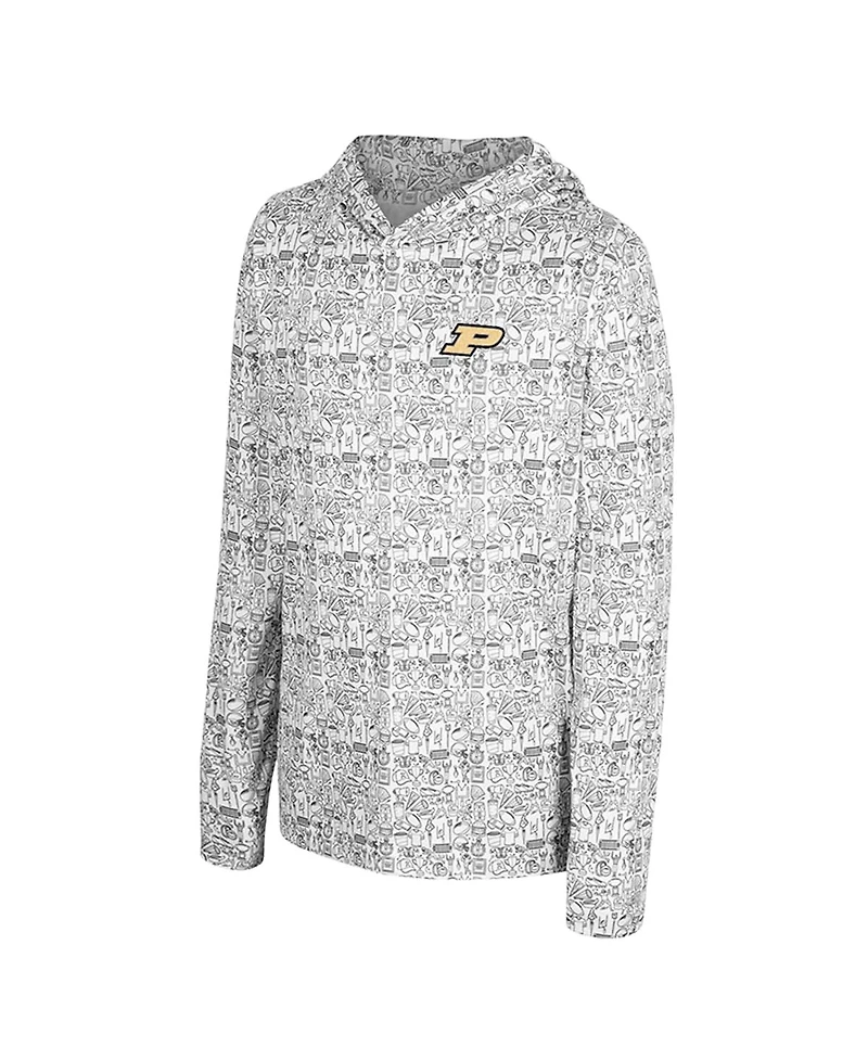 Colosseum Big Boys and Girls Black Purdue Boilermakers All-Over Print Hoodie