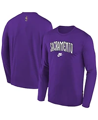 Nike Big Boys and Girls Purple Sacramento Kings Hardwood Classics Long Sleeve T-Shirt
