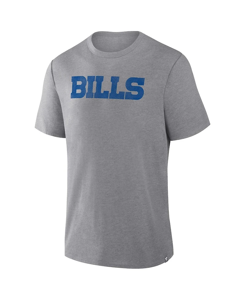 Fanatics Men's Heather Gray Buffalo Bills Pass Rush Tri-Blend T-Shirt