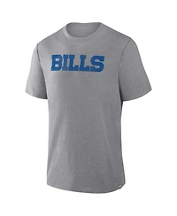Fanatics Men's Heather Gray Buffalo Bills Pass Rush Tri-Blend T-Shirt