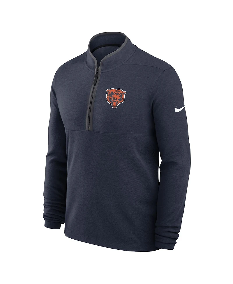Nike Men's Navy Chicago Bears Lightweight Victory Performance Half-Zip Pullover