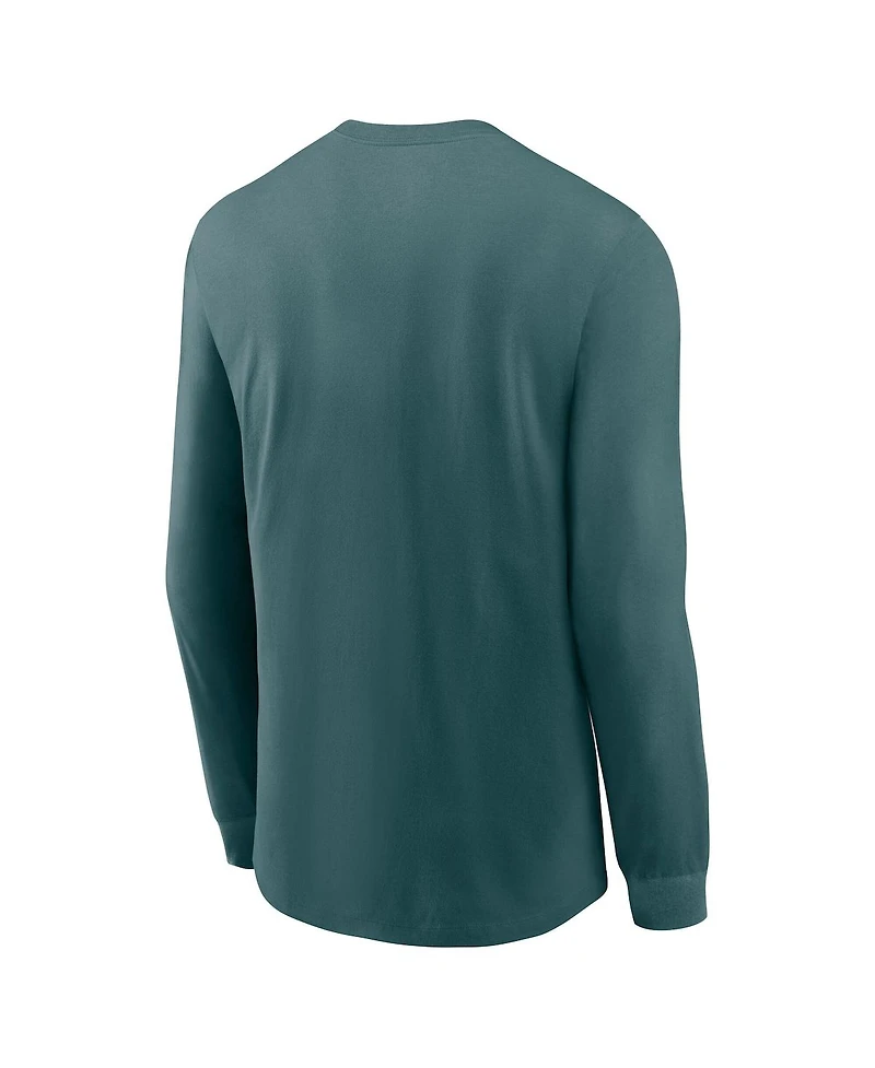 Nike Men's Midnight Green Philadelphia Eagles Play to Win Essential Long Sleeve T-Shirt