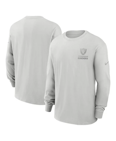 Nike Men's Gray Las Vegas Raiders Essential Heavy Max90 Long Sleeve T-Shirt