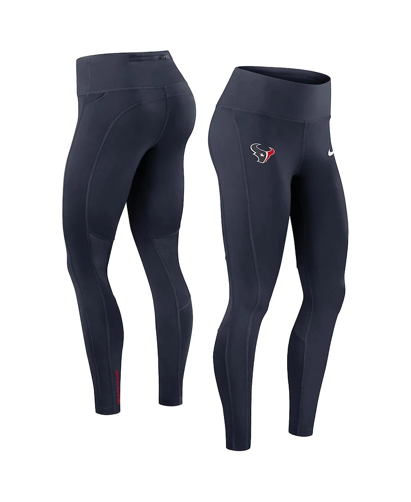 Nike Women's Navy Houston Texans Primetime Epic Fast Performance Leggings