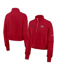 Nike Women's Scarlet San Francisco 49ers Primetime Phoenix Half-Zip Sweatshirt
