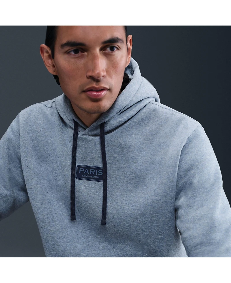 Nike Men's Heather Navy Paris Saint-Germain Club Pullover Hoodie