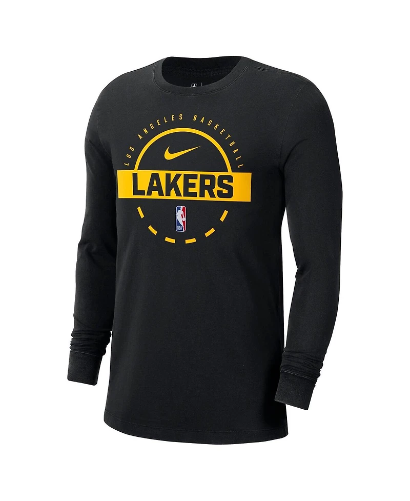 Nike Men's Black Los Angeles Lakers Authentic Long Sleeve Practice T-Shirt