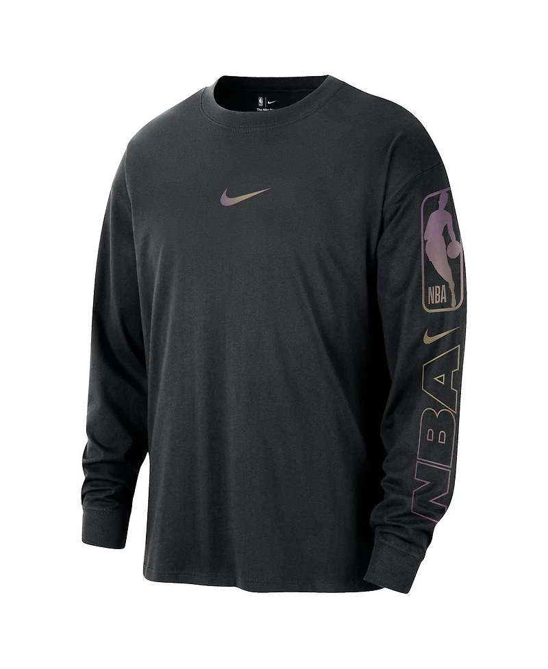 Nike Men's Black Nba Team 31 Max90 Long Sleeve T-Shirt