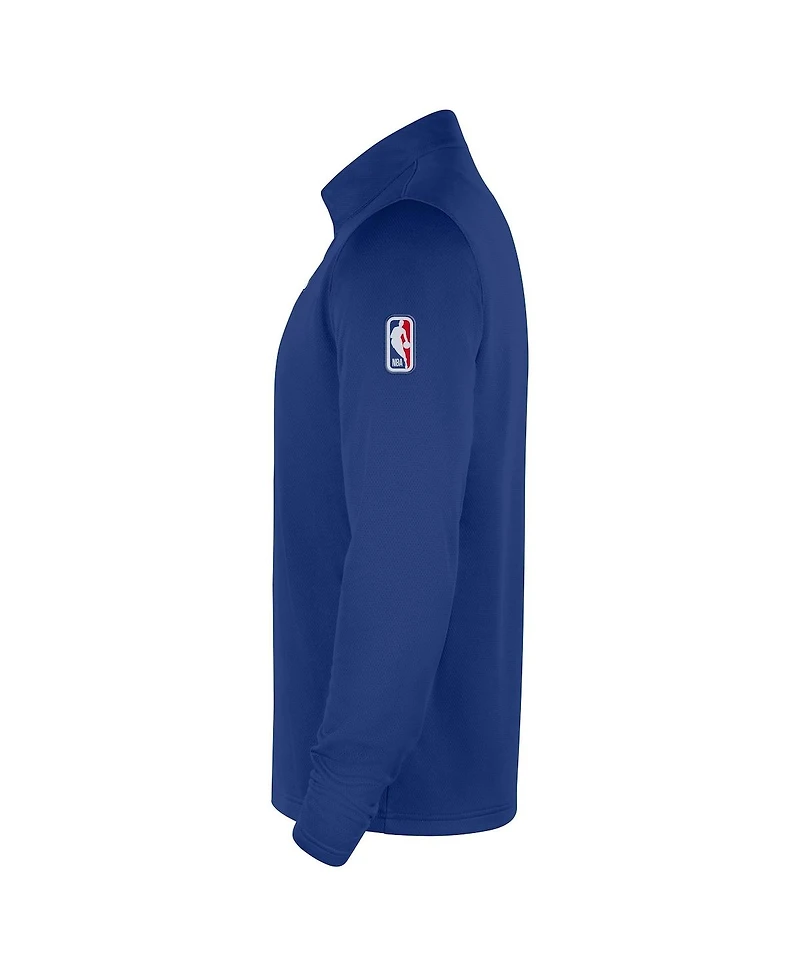 Nike Men's Royal Philadelphia 76ers 2025/26 Authentic Coaches Quarter-Zip Pullover Jacket