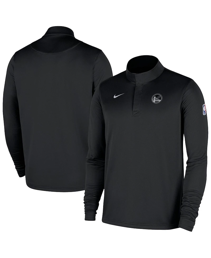 Nike Men's Black Golden State Warriors 2025/26 Authentic Coaches Quarter-Zip Pullover Jacket