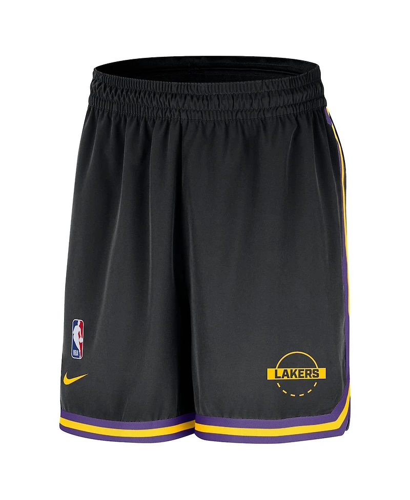 Nike Men's Black Los Angeles Lakers Authentic Practice Dna Woven Performance Shorts