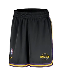 Nike Men's Black Los Angeles Lakers Authentic Practice Dna Woven Performance Shorts