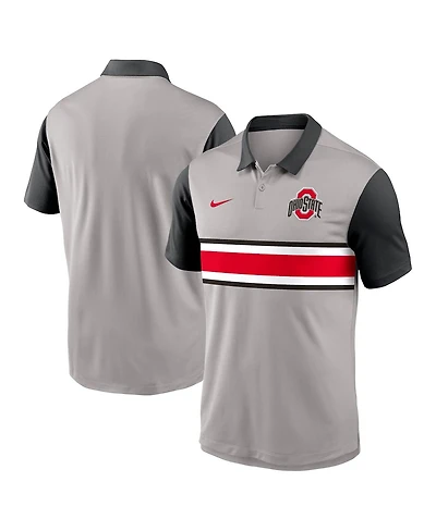 Nike Men's Gray/Black Ohio State Buckeyes Vapor Performance Polo Shirt