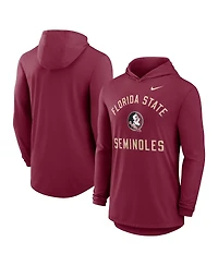 Nike Men's Garnet Florida State Seminoles Classic Arch Tri-Blend Performance Long Sleeve Hoodie T-Shirt
