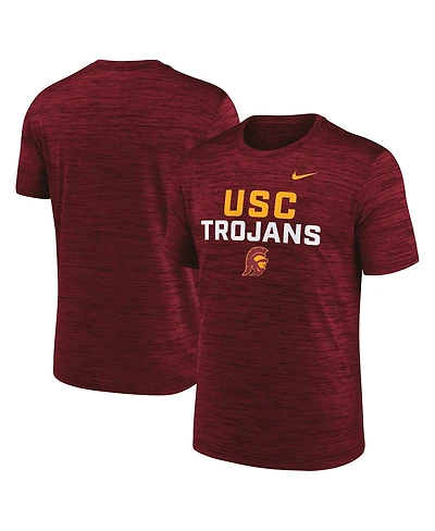 Nike Men's Cardinal Usc Trojans Campus Center Stack Velocity Performance T-Shirt