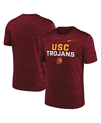 Nike Men's Cardinal Usc Trojans Campus Center Stack Velocity Performance T-Shirt