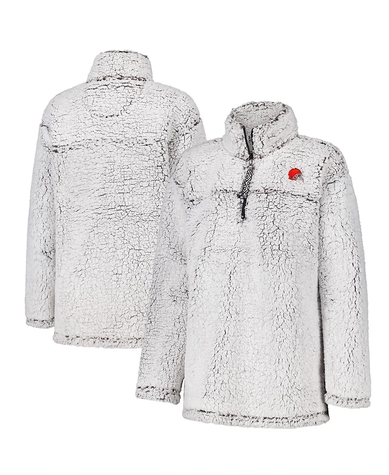 G-iii 4Her by Carl Banks Women's Gray Cleveland Browns Sherpa Full-Zip Jacket