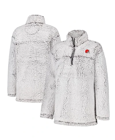 G-iii 4Her by Carl Banks Women's Gray Cleveland Browns Sherpa Full-Zip Jacket