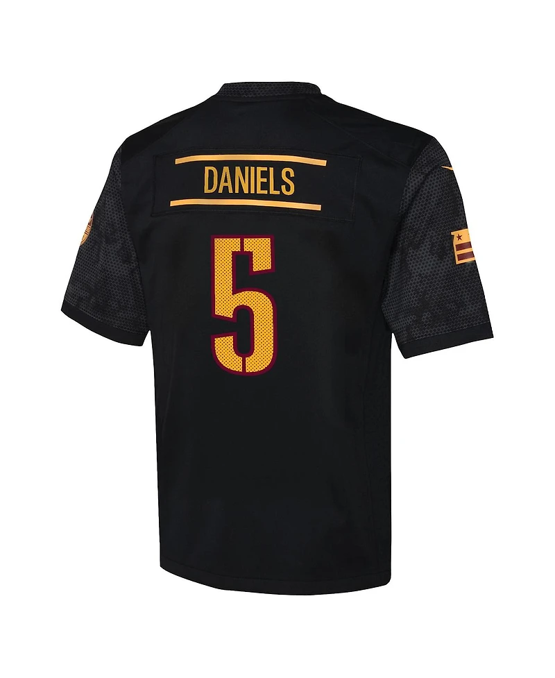 Nike Big Boys and Girls Jayden Daniels Black Washington Commanders Alternate Game Jersey