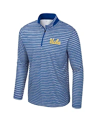 Colosseum Men's Blue Ucla Bruins Striped Quarter-Zip Sweatshirt