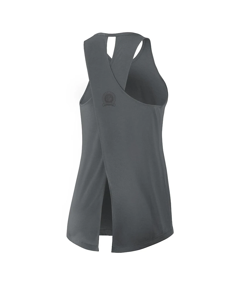 Nike Women's Gray Carolina Panthers Glory Crisscross Performance Tank Top