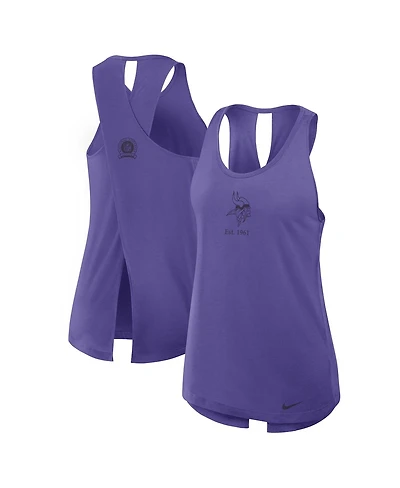 Nike Women's Purple Minnesota Vikings Glory Crisscross Performance Tank Top