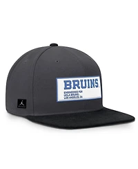 Jordan Men's Anthracite/Black Ucla Bruins 2025 On-field Patch Pro Dri-fit Snapback Hat