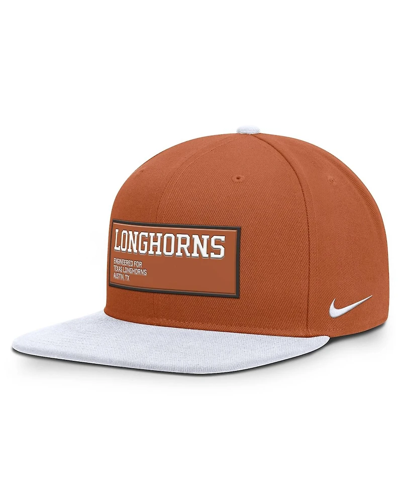Nike Men's Texas Orange/White Texas Longhorns 2025 On-field Patch Pro Dri-fit Snapback Hat