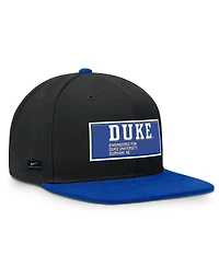 Nike Men's Black/Royal Duke Blue Devils 2025 On-field Patch Pro Dri-fit Snapback Hat
