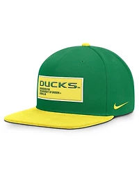 Nike Men's Green/Yellow Oregon Ducks 2025 On-field Patch Pro Dri-fit Snapback Hat