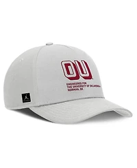 Jordan Men's Gray Oklahoma Sooners 2025 Sideline Dust Pinched Rise Adjustable Hat