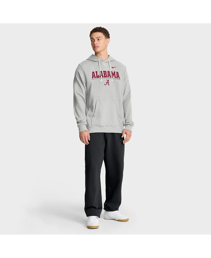 Nike Men's Gray Alabama Crimson Tide 2025 Sideline Standard Issue Dri-fit Hoodie
